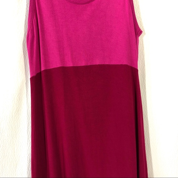 GAP Color Block Pink and Red Jersey Sundress - Picture 4 of 8